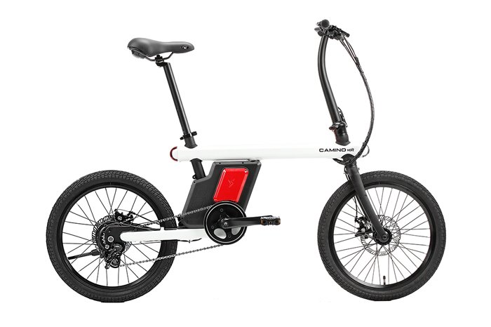 까미노 볼트 화이트/레드 전기 자전거